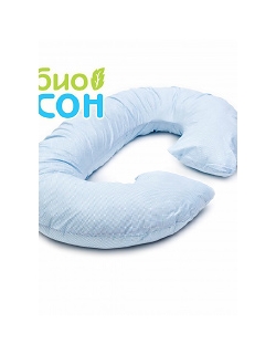Подушка для беременных  БиоСон "Рогалик", цвет Голубая клетка