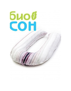Подушка для беременных  БиоСон "U", цвет Сиреневые полоски