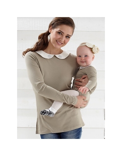 Топ для кормления Mothers en Vogue Peter Pan, серо-бежевый