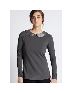 Топ для кормления Mothers en Vogue Peter Pan, графит