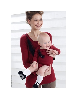 Топ для кормления Mothers en Vogue Plume & Feather, малиновый