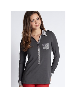 Топ для кормления Mothers en Vogue Soft-Mock Shirt, графит