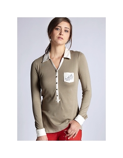 Топ для кормления Mothers en Vogue Soft-Mock Shirt, серо-бежевый