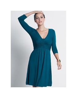 Платье Mothers en Vogue "Wrap Dress", рукав 3/4, морская волна