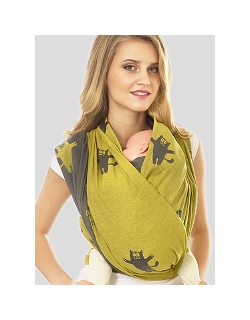 Слинг-шарф Mam's Era "Коты", лимон