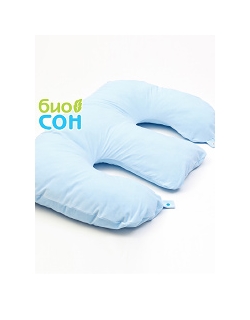Подушка для двойни BabyTwins "Голубая"