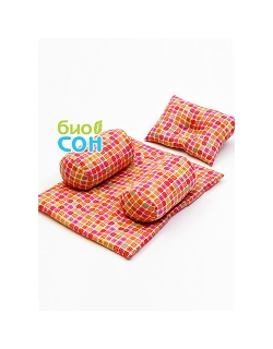 Подушка для новорожденных BabySet (позиционер) "Квадратики"