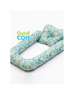 Подушка для новорожденных BabySleep (ограничитель) "Ландыши"