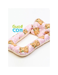 Подушка для новорожденных BabySleep (ограничитель) "Мишки"