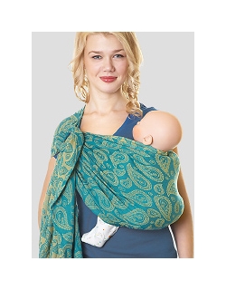 Слинг с кольцами Mum's Era "Пейсли", петроль