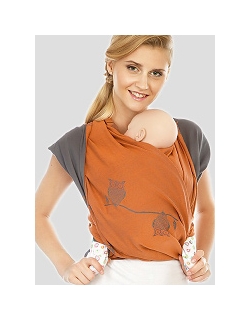 Слинг-шарф Mum's Era "Совы", мандарин