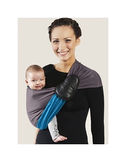 Слинг с кольцами JPMBB трикотажный, цвет "голубой - коричневый"