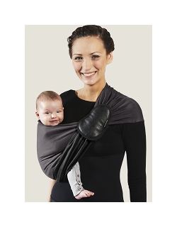 Слинг с кольцами JPMBB трикотажный, цвет "антрацит - черный"