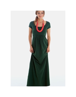 Платье для кормления Mothers en Vogue Must Have U-Neck Maxi, зеленый