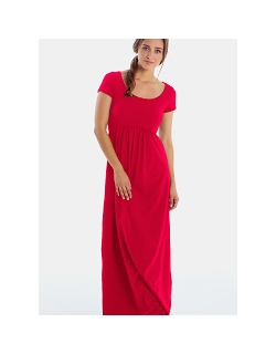 Платье для кормления Mothers en Vogue Must Have U-Neck Maxi, ягодный