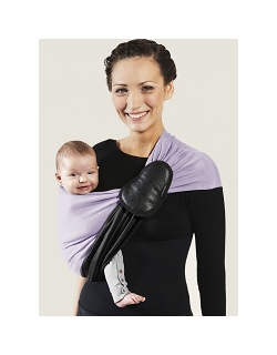 Слинг с кольцами JPMBB трикотажный, цвет "черный - лавандовый"