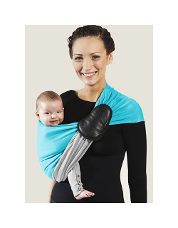 Слинг с кольцами JPMBB трикотажный, цвет "бирюза - светло-серый"