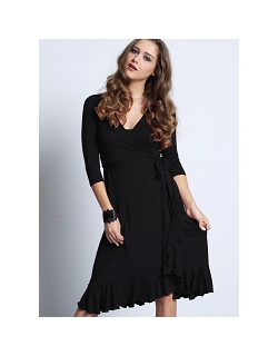 Платье Mothers en Vogue "Flamenco Wrap", цвет черный