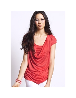 Топ для кормления Mothers en Vogue "Soft Drape Tee", цвет коралловый