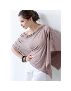 Пончо для кормления Mothers en Vogue из бамбука, цвет розово-бежевый