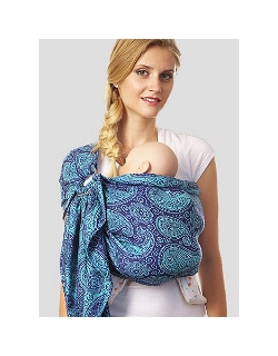 Слинг с кольцами Mum's Era "Paisley Blueberry", фиолетовый