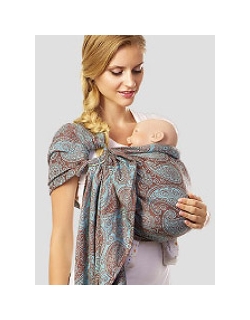 Слинг с кольцами Mum's Era "Paisley Brownie", коричневый