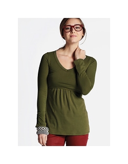 Топ для кормления Mothers en Vogue Must Have V-Neck, оливковый (Bronze Olive)