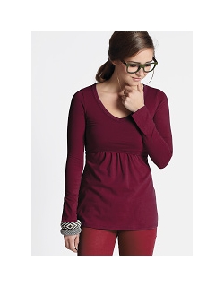 Топ для кормления Mothers en Vogue Must Have V-Neck, винный (Deep Cabernet)
