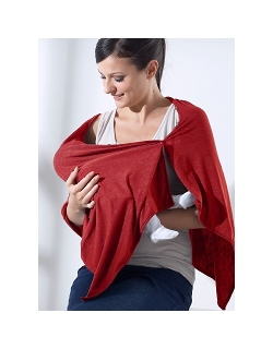 Пончо для кормления Mothers en Vogue из бамбука, красный