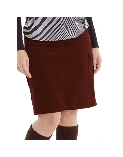 Юбка для беременных и родивших Mothers en Vogue Corduroy Utility, коричневый