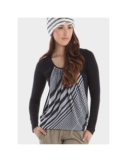 Топ для кормления Mothers en Vogue Slouchy Pleated LS полосатый принт