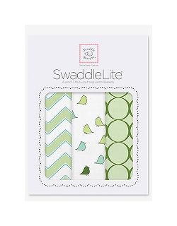 Наборы пеленок SwaddleDesigns SwaddleLite Chic Chevron Lite Kiwi