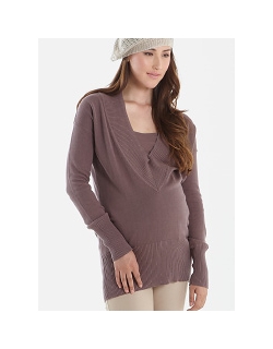 Джемпер для кормящих Brooke's, коричневый