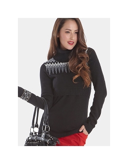 Свитер для кормящих Fair Isle, черный