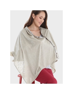 Пончо для кормления Mothers en Vogue из льна, Luxe Linen, светлый хаки