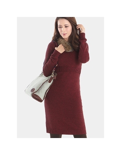 Платье для кормящих Mothers en Vogue Marled, бордо (Maroon-Black)