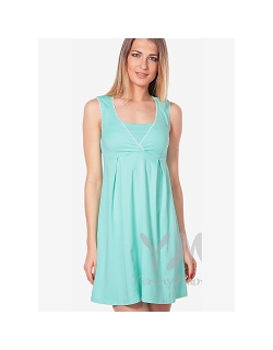 Ночная рубашка (с V-образным вырезом) YammyMammy (y@mmymammy) трикотажная, цвет "ментол"