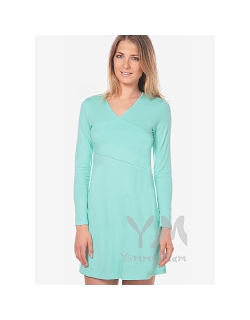 Платье-кимоно для дома YammyMammy (y@mmymammy) трикотажное, цвет "ментол"