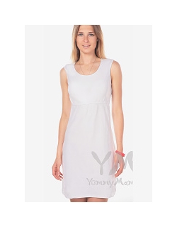 Ночная рубашка (без рукавов) YammyMammy (y@mmymammy) трикотажная, цвет "белый"