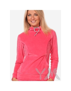 Толстовка YammyMammy (yammy mammy) велюровая, цвет "коралл"