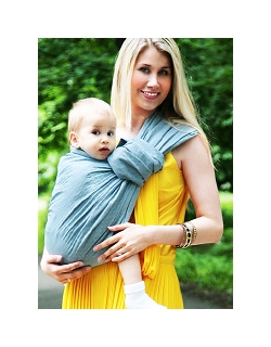 Слинг с кольцами YammyMammy (ямми мами), цвет "серый/серый"