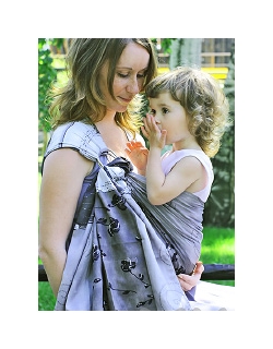 Слинг с кольцами YammyMammy (yummy mammy), цвет "серый"