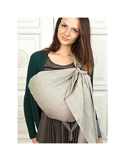 Слинг с кольцами YammyMammy (ями мамми), цвет "розовый/зеленый"