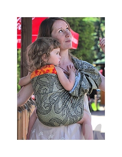 Слинг с кольцами YammyMammy (ямимами), цвет "хаки"