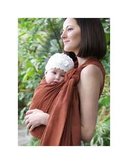 Слинг-шарф YammyMammy (y@mmymammy) тканый, цвет "терракотовый/коричневый"