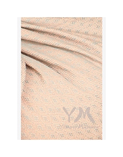 Слинг-шарф YammyMammy (ямми мами) тканый, цвет "персик/серый"