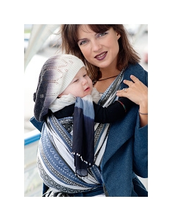 Слинг-шарф Ellevill Zara Tricolor Blue со льном