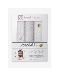 Набор пеленок SwaddleDesigns SwaddleLite Boats & Fish Pink
