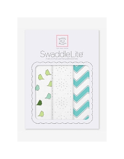 Набор пеленок SwaddleDesigns SwaddleLite Turquoise Chevron Lite