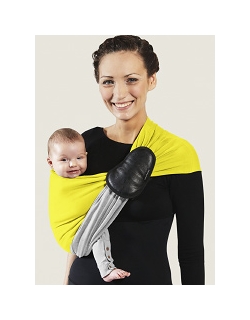 Слинг с кольцами JPMBB трикотажный, цвет "лимонад - светло-серый"